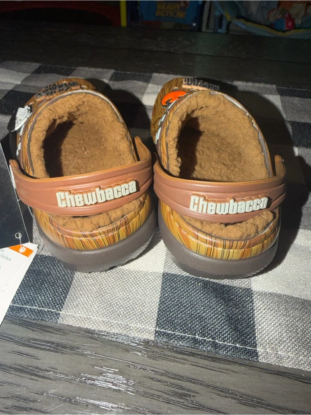 Brand New With Tags Toddler Star Wars Chewbacca Lined Crocs size 9 limited ed